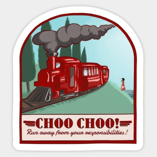 Vintage Train Ad Sticker